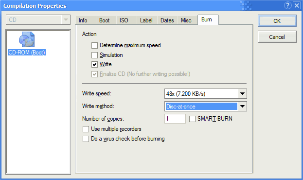 Burn Tab